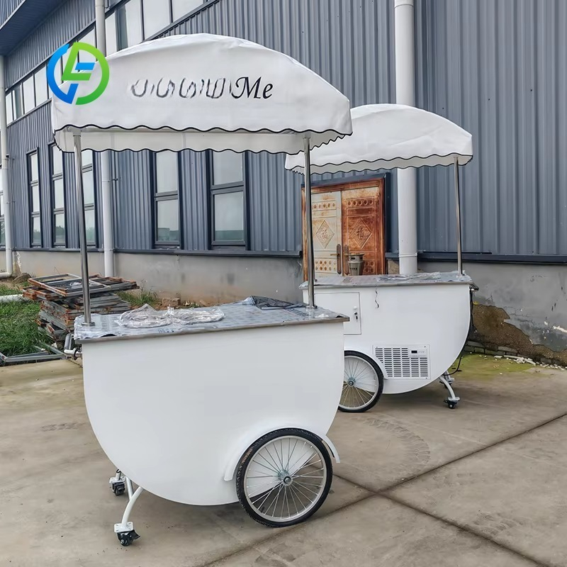 Customized Commercial Mobile V - Hot Dog Vending Cart ulasan dan harga